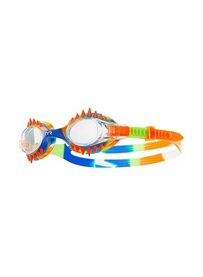 TYR Kids Swimple Spikes Swim Goggles Clear/Orange - Image 2