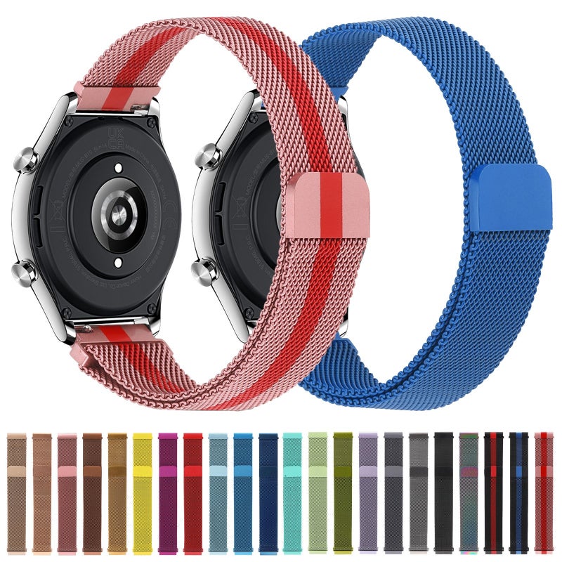 إيروريكس سوار ساعة For Honor Watch Gs 3 22 مم ميلانو سلسلة معدنية (فضي) - Image 3