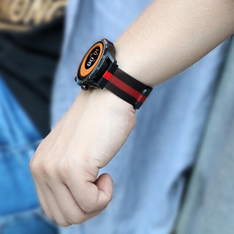 إيروريكس سوار ساعة For Honor Watch Gs 3 22 مم ميلانو سلسلة معدنية (فضي) - Image 5