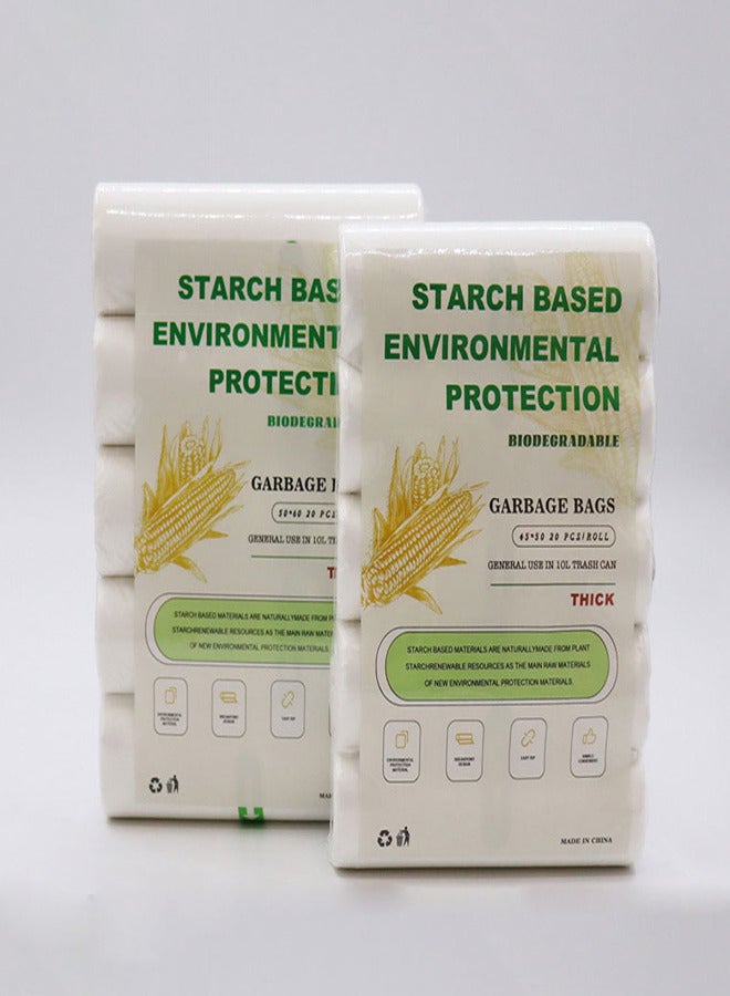 Small Trash Bags 4-Gallon Biodegradable - 100 Counts/ 5 Rolls Recycling and Degradable Garbage Bags Trash Can Liners for Bathroom Kitchen and Office - Image 2