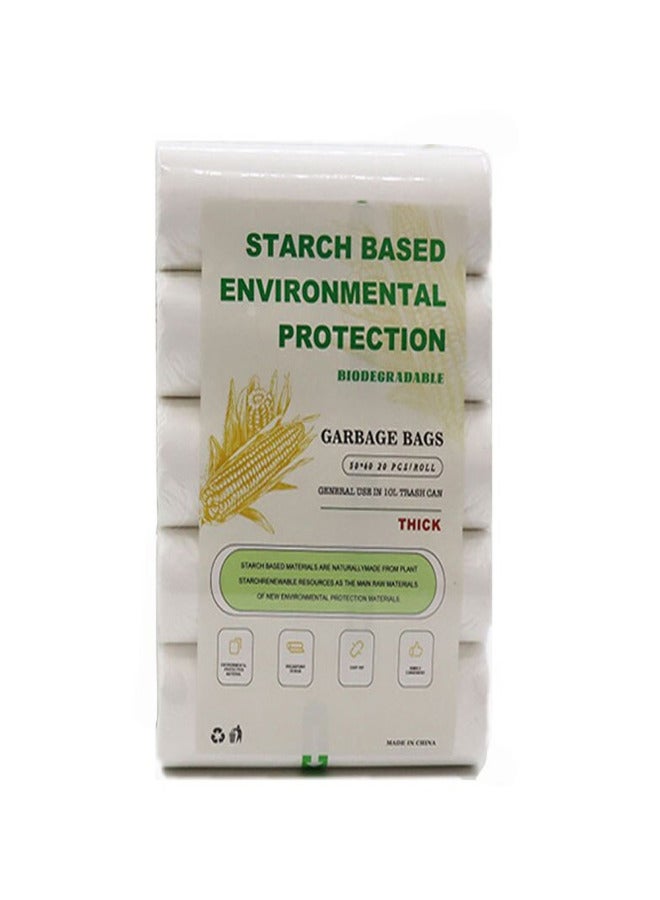 Small Trash Bags 4-Gallon Biodegradable - 100 Counts/ 5 Rolls Recycling and Degradable Garbage Bags Trash Can Liners for Bathroom Kitchen and Office - Image 5