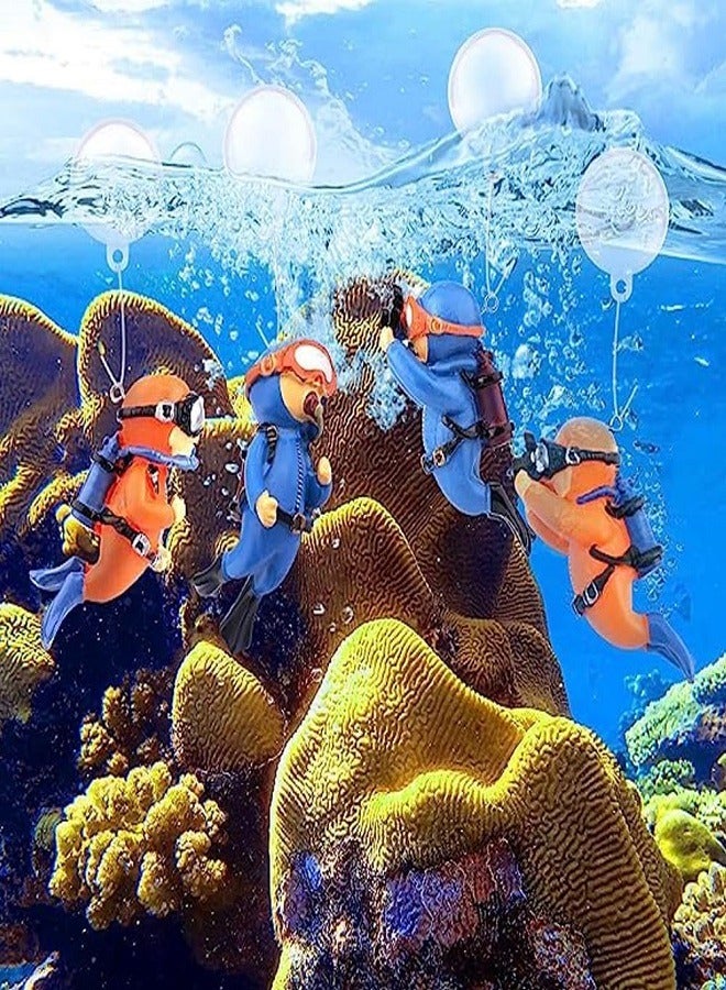 Floating Fish Tank Decorations, Aquarium Decorations, Lovely Diver Fish Tank Decorations, Floating Device Fish Tank Accessories, Suitable for All Kinds of Fish Tanks（3 Pack） - Image 5