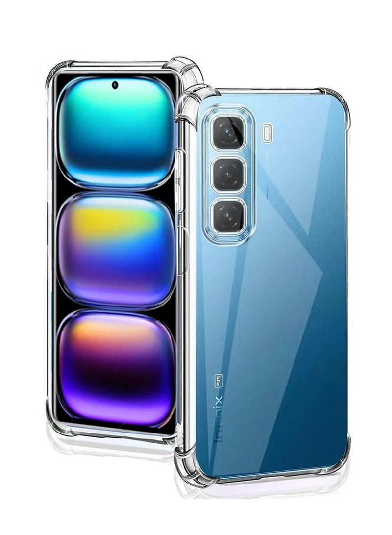Techie Infinix Hot 50 5G TPU Bumper Corner Case with Camera Lens Protection Transparent Protective Back Cover - Image 1