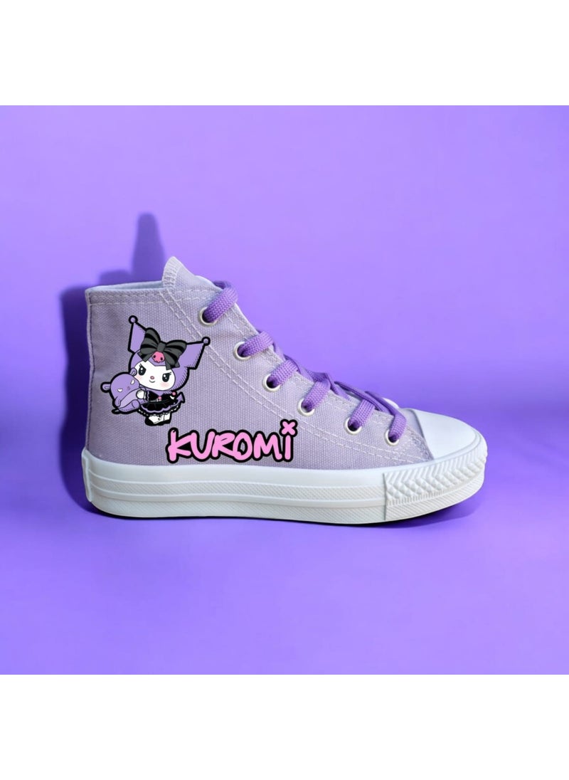 Amazoon Desing - Sweet Written New Kuromi... Printed Sneaker Girls Sports Shoes - Image 1