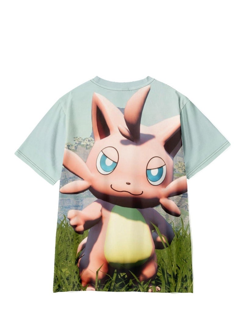 Palworld Phantom Beast Palu 3D digital printing summer short-sleeved T-shirt for adults and children - Image 2