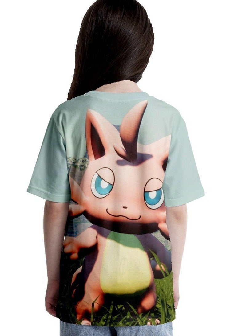 Palworld Phantom Beast Palu 3D digital printing summer short-sleeved T-shirt for adults and children - Image 4