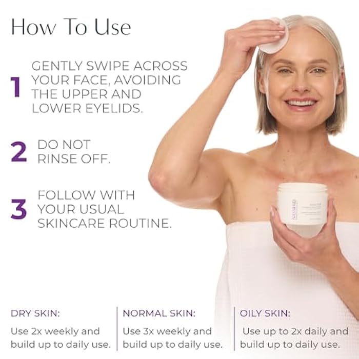 NassifMD Exfoliating Detox Pads | Surgeon-Created AHA/BHA Facial Pads for Deep Cleansing, Smoother Texture & Glowing Skin | Reduces Pores, Firms, Brightens - Image 5