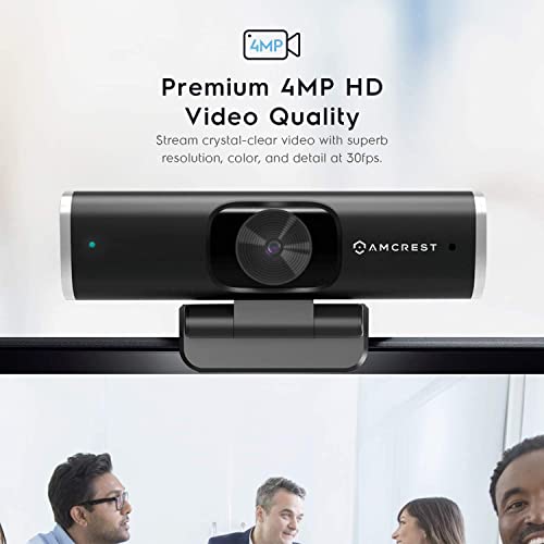 Amcrest 4-Megapixel Webcam w/Microphone & Privacy Cover, Web Cam USB Camera, Computer HD Streaming Webcam for PC Desktop & Laptop w/Mic, Wide Angle Lens & Large Sensor for Superior Low Light (AWC496) - Image 5