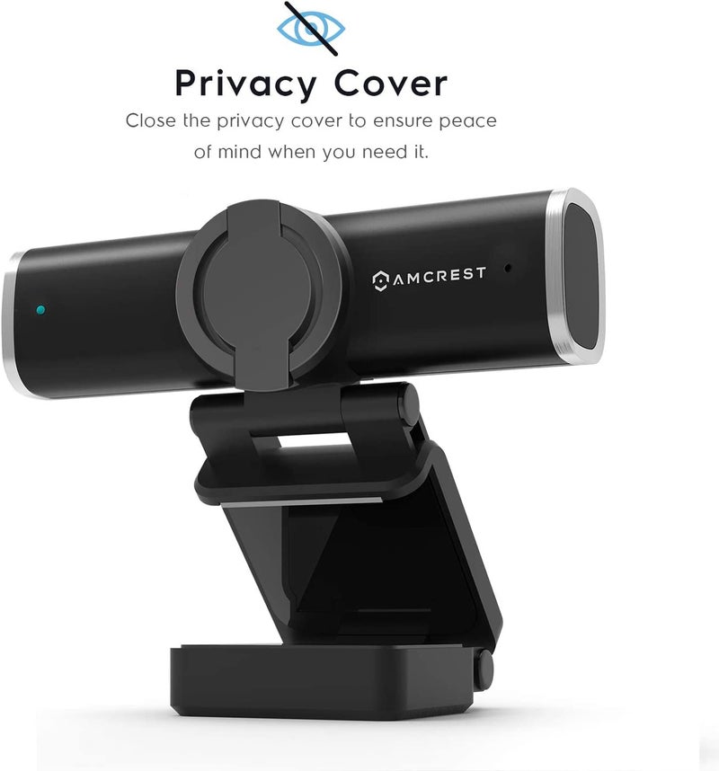 Amcrest 4-Megapixel Webcam w/Microphone & Privacy Cover, Web Cam USB Camera, Computer HD Streaming Webcam for PC Desktop & Laptop w/Mic, Wide Angle Lens & Large Sensor for Superior Low Light (AWC496) - Image 3