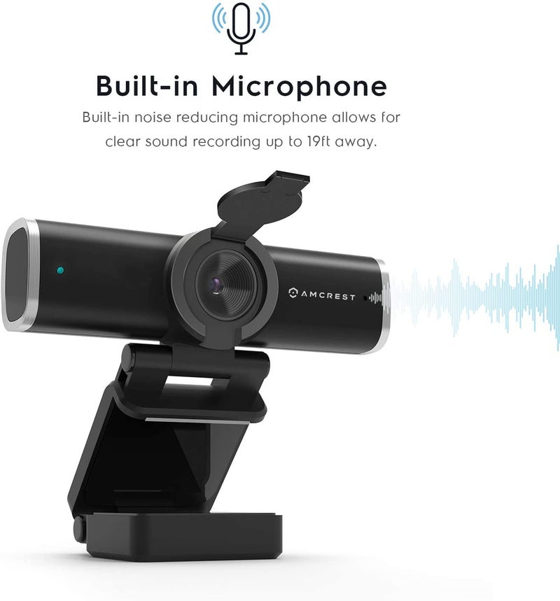 Amcrest 4-Megapixel Webcam w/Microphone & Privacy Cover, Web Cam USB Camera, Computer HD Streaming Webcam for PC Desktop & Laptop w/Mic, Wide Angle Lens & Large Sensor for Superior Low Light (AWC496) - Image 4