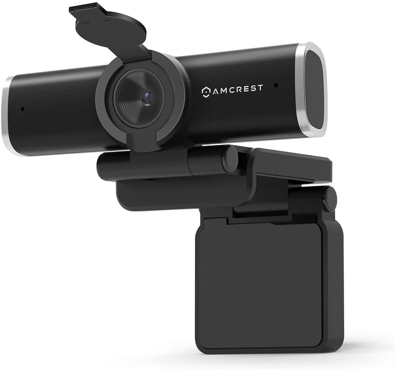 Amcrest 4-Megapixel Webcam w/Microphone & Privacy Cover, Web Cam USB Camera, Computer HD Streaming Webcam for PC Desktop & Laptop w/Mic, Wide Angle Lens & Large Sensor for Superior Low Light (AWC496) - Image 1