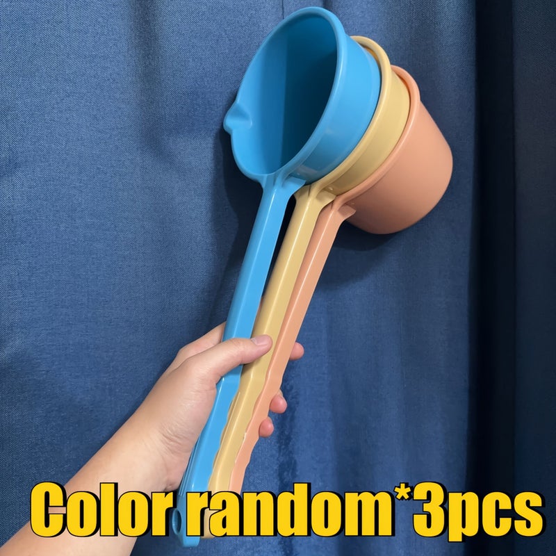 3 Pcs Random Color Long Handle Watering Spoon For Garden Plant Irrigation - Image 1