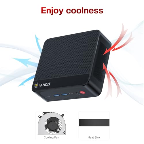 Beelink SER5 Pro Mini PC, AMD Ryzen 5 5625U(7nm, 6C/12T) up to 4.3GHz, Mini Computer 16GB DDR4 RAM 480GB NVME SSD, Micro PC 4K@60Hz Dual Display, Mini Gaming Computer WiFi6/BT5.2/HTPC/W-11 Pro - Image 4