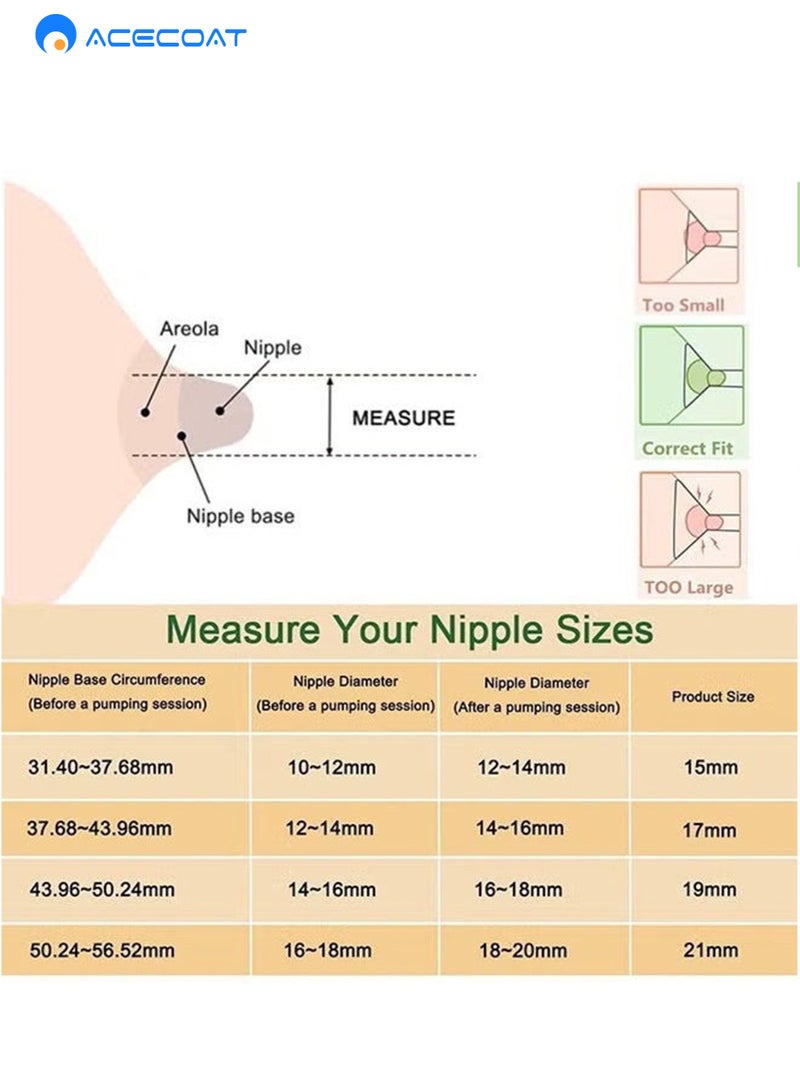 ACECOAT 5PCS Milk Pump Inserts Converter Practical Pump Replacement 13mm 15mm 17mm 19mm 21mm - Image 3