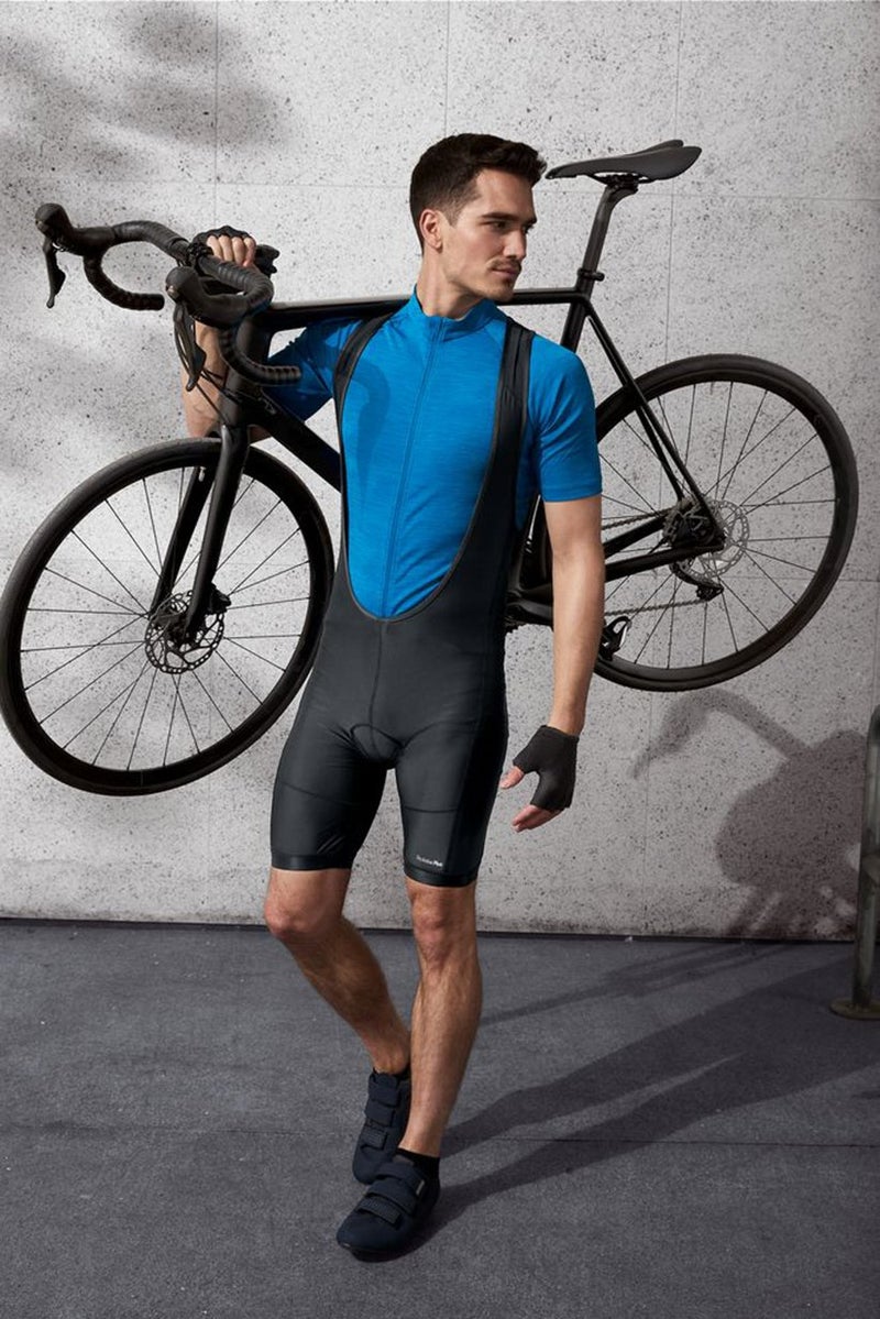 Tchibo Men Sportswear Fit Bicycle Bib Tights, Black - Image 1