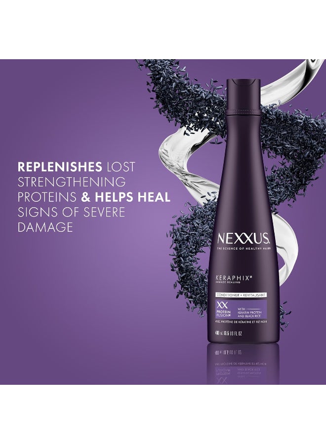 Nexxus Keraphix Conditioner for Damaged Hair Keraphix with ProteinFusion Silicone-Free With Keratin Protein and Black Rice 13.5 oz - Image 3