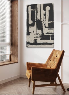 LOWHA Framed Canvas Wall Art Stretched Over Wooden Frame with Retro Style Art Pattern Painting  - Image 3