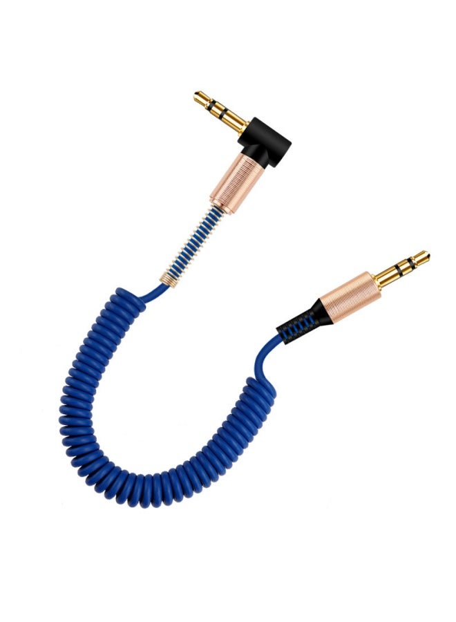 1.8 متر سيارة AUX كابل الصوت الربيع 3.5 مللي متر اتصال سماعة الرأس مكبر الصوت بطاقة الصوت البث المباشر ميكروفون تسجيل كابل