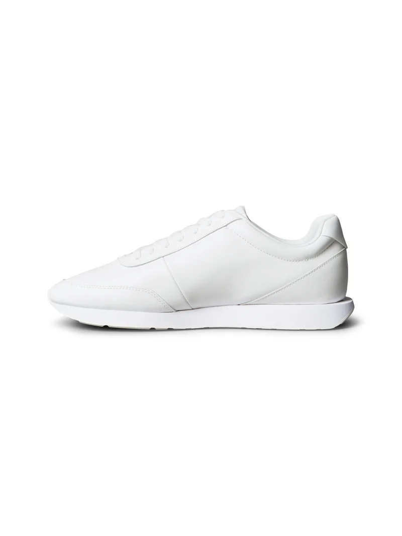 Calvin Klein Jeans Leather Signature Logo Runner Sneakers