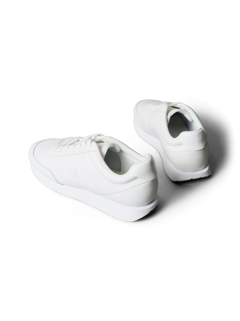 Calvin Klein Jeans Leather Signature Logo Runner Sneakers