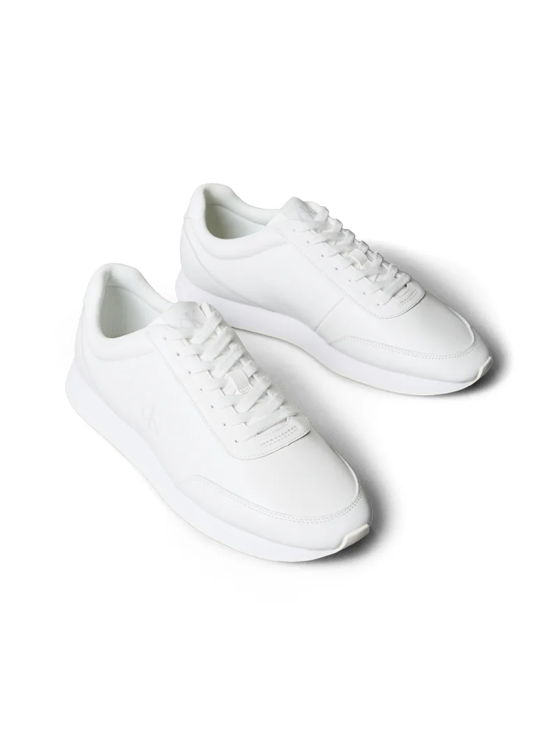 Calvin Klein Jeans Leather Signature Logo Runner Sneakers