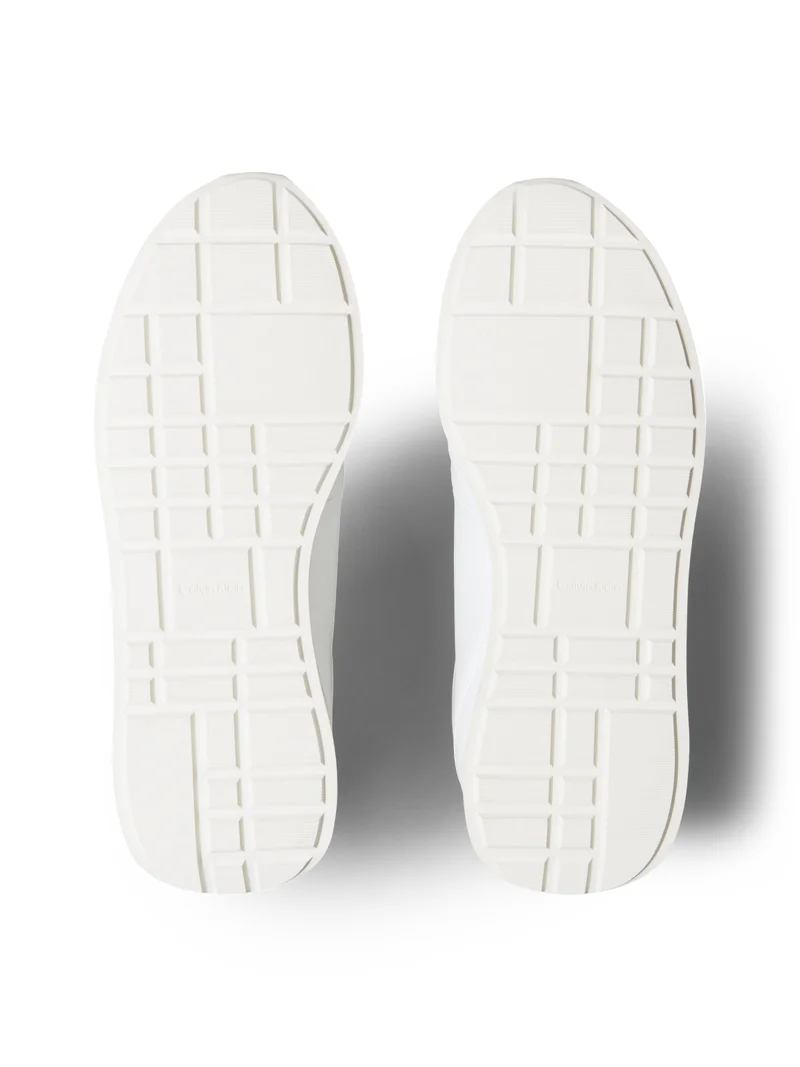 Calvin Klein Jeans Leather Signature Logo Runner Sneakers