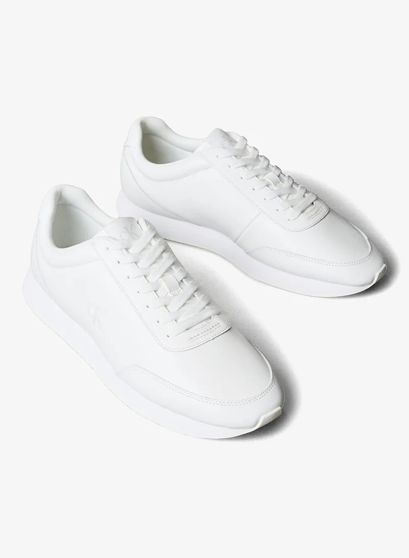 Calvin Klein Jeans Leather Signature Logo Runner Sneakers