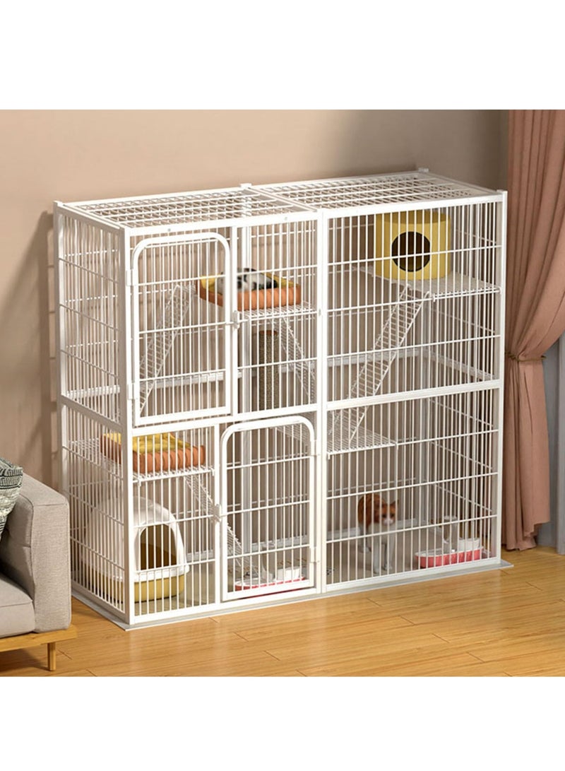 XiuWoo 142x54x130cm Cat Cage Crate Cat Kennel Cat Playpen, Metal Kitten House, Pet Playpen Small Animal Cage, Playpen Box Crate Ideal for Kittens, Puppies, Rabbits, Chinchillas - Image 1