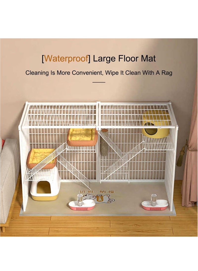 XiuWoo 142x54x130cm Cat Cage Crate Cat Kennel Cat Playpen, Metal Kitten House, Pet Playpen Small Animal Cage, Playpen Box Crate Ideal for Kittens, Puppies, Rabbits, Chinchillas - Image 3