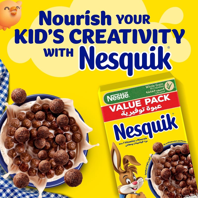 Nesquik حبوب نيسكويك بنكهة الشوكولاتة، 500 جرام - حبوب كاملة مع 7 فيتامينات ومعادن - Image 3