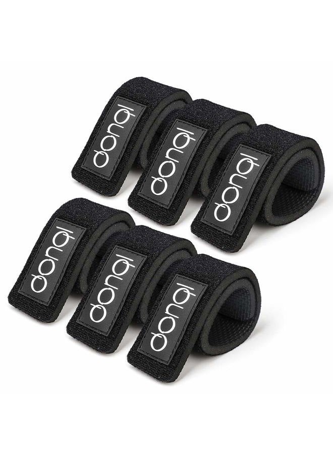 DONQL Fishing Rod Belts Ties Casting Spinning Rod Straps Holders Fishing Tackle Tie Bag Accessories (Black-6PCS) - Image 1