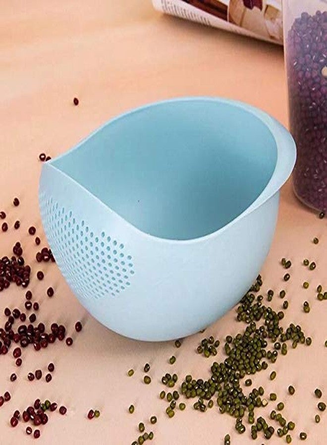 EZYHOME مصفاة مطبخ متعددة الوظائف لغسل الأرز، وتصفية الخضراوات، وتخزين الفاكهة، وحلول تخزين منزلية للمطبخ. - Image 2