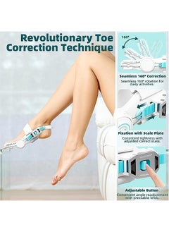 MAANGE Bunion Corrector for Women and Men, Orthopedic Bunions Correction with Non Slip Big Toe Separators, Adjustable Bunion Splint Suitable for Left/Right Feet Bunion Relief (White)  - Image 3