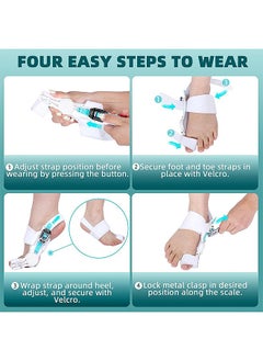 MAANGE Bunion Corrector for Women and Men, Orthopedic Bunions Correction with Non Slip Big Toe Separators, Adjustable Bunion Splint Suitable for Left/Right Feet Bunion Relief (White)  - Image 4