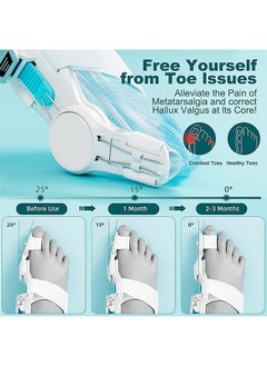 MAANGE Bunion Corrector for Women and Men, Orthopedic Bunions Correction with Non Slip Big Toe Separators, Adjustable Bunion Splint Suitable for Left/Right Feet Bunion Relief (White)  - Image 5