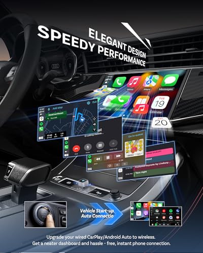 OTTOCAST Mini Cube 30 Wireless CarPlay Android Auto Adapter 2026 Plug Play Fast AutoReconnect Sliver - Image 3