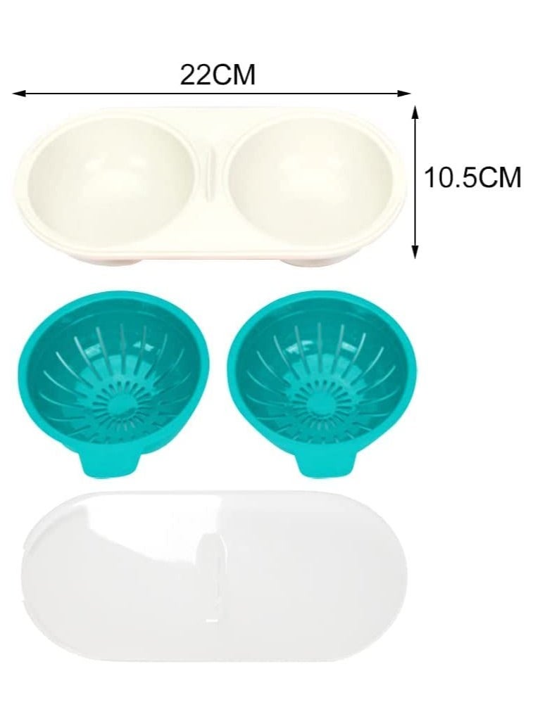 SYOSI Egg Steamer, Egg Poachers, Egg Poacher Cups, Food Grade PP Material Safe and Secure Time Saving and Labor Saving, Multi-Function, for Kitchen Home Ovens Poached Eggs,Blue  - Image 4