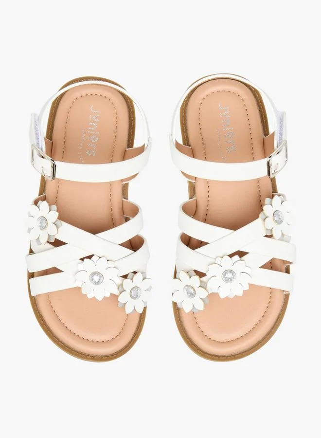 جونيورز Girls Hook and Loop Strap Sandals