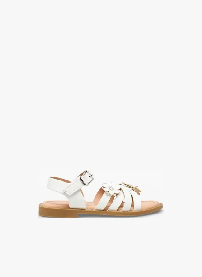 جونيورز Girls Hook and Loop Strap Sandals