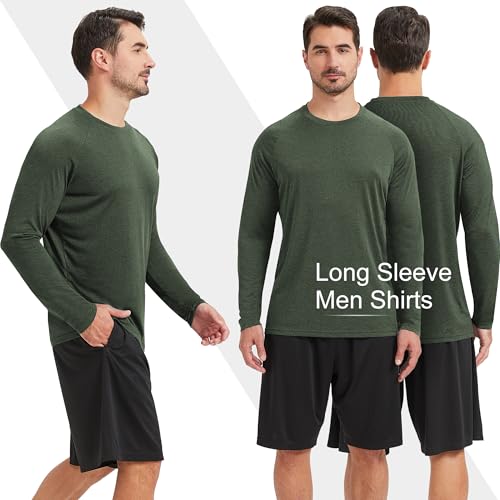 MLYENX 4 Pack Long Sleeve Shirts for Men UPF 50+ UV Sun Protection Quick Dry Moisture Wicking Workout Tee Shirts XL - Image 3