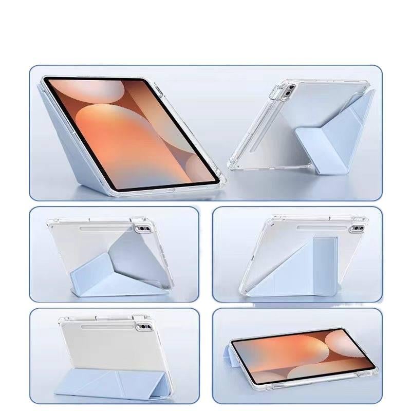 DGG حافظة آيباد شفافة بظهر واضح لجهاز iPad Pro 13 مع حامل قلم باللون أسود بظهر شفاف باللون الأسود - Image 4