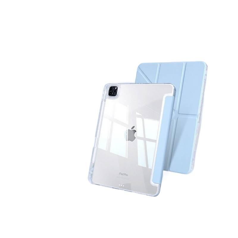 DGG حافظة آيباد شفافة بظهر واضح لجهاز iPad Pro 13 مع حامل قلم باللون أسود بظهر شفاف باللون الأسود - Image 3