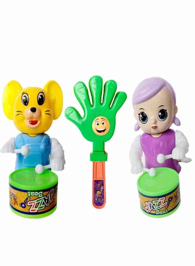 ROSEFAIR Key Operated Cute Drummer Toy with Noisemakers Favors Concert Party Cheering Props Children clap clap Your Hands Small Hands Clapping Toys for Kids (PROPS-CAT-BABY-03) - Image 1