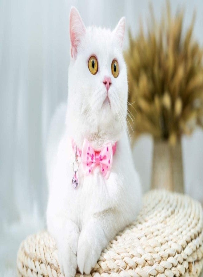 Pups&Pets طوق كلاب Pups&Pets مزود بجرس وربطة عنق، طوق أمان لطيف للجراء والكلاب الصغيرة (لون وردي) - Image 1