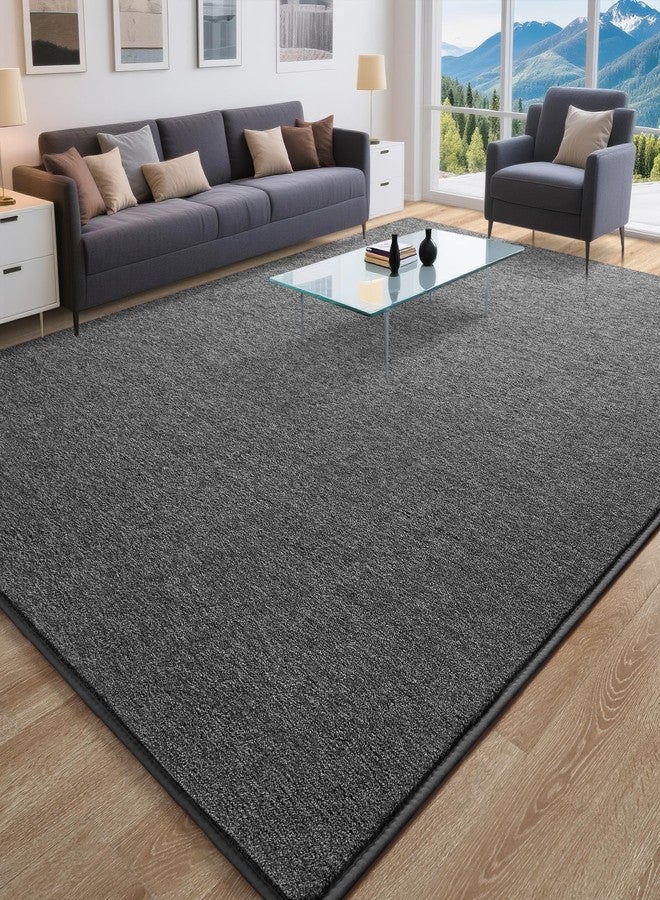 Tepook Soft Area Rug for Living Room Bedroom, 5x7 Dark Grey Rug Memory Foam Carpets, Washable Modern Indoor Non-Slip Minimalist Shag Rugs for Boys Girls Room Dorm Home Decor - Image 3