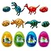 JoFAN 4 Pack Jumbo Dinosaur Deformation Eggs Prefilled Plastic Easter Eggs with Toys Inside for Kids Boys Girls Toddlers Easter Basket Stuffers Gifts Party Favors - Image 3