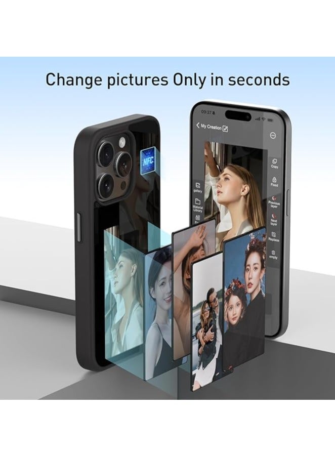 KUKH E Ink Phone Case, Smart Ink Screen Phone Case, NFC Memory Case for iPhone with Photo Screen, (Black, for iPhone 16 Pro Max) - Image 4