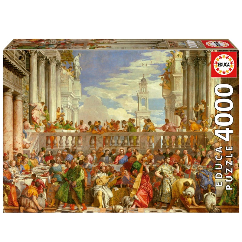 Educa The Wedding at Cana Paolo Veronese 4000 Piece Puzzle for Adults Measurements 7559 x 5354 Includes Lost Part Service While Supplies Last from 14 Years Old 19949 - Image 2