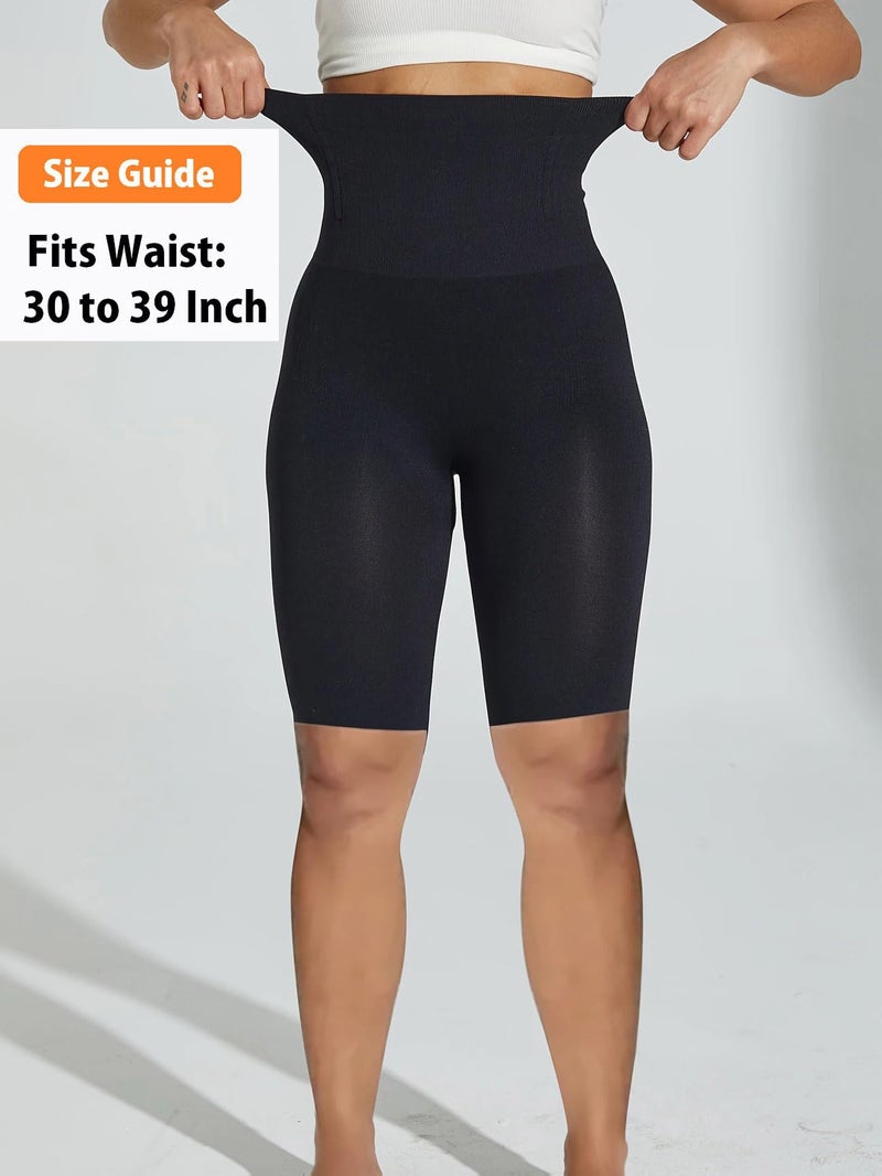 HSR High-Waist Tummy Control Shaping Shorts for Women - Breathable, Butt Lifting & Slimming Body Shaper, Nylon/Spandex Blend, Perfect Body Contour, Waist Shapewear (Fits Waist : 30 to 39 Inch) Black - Image 5