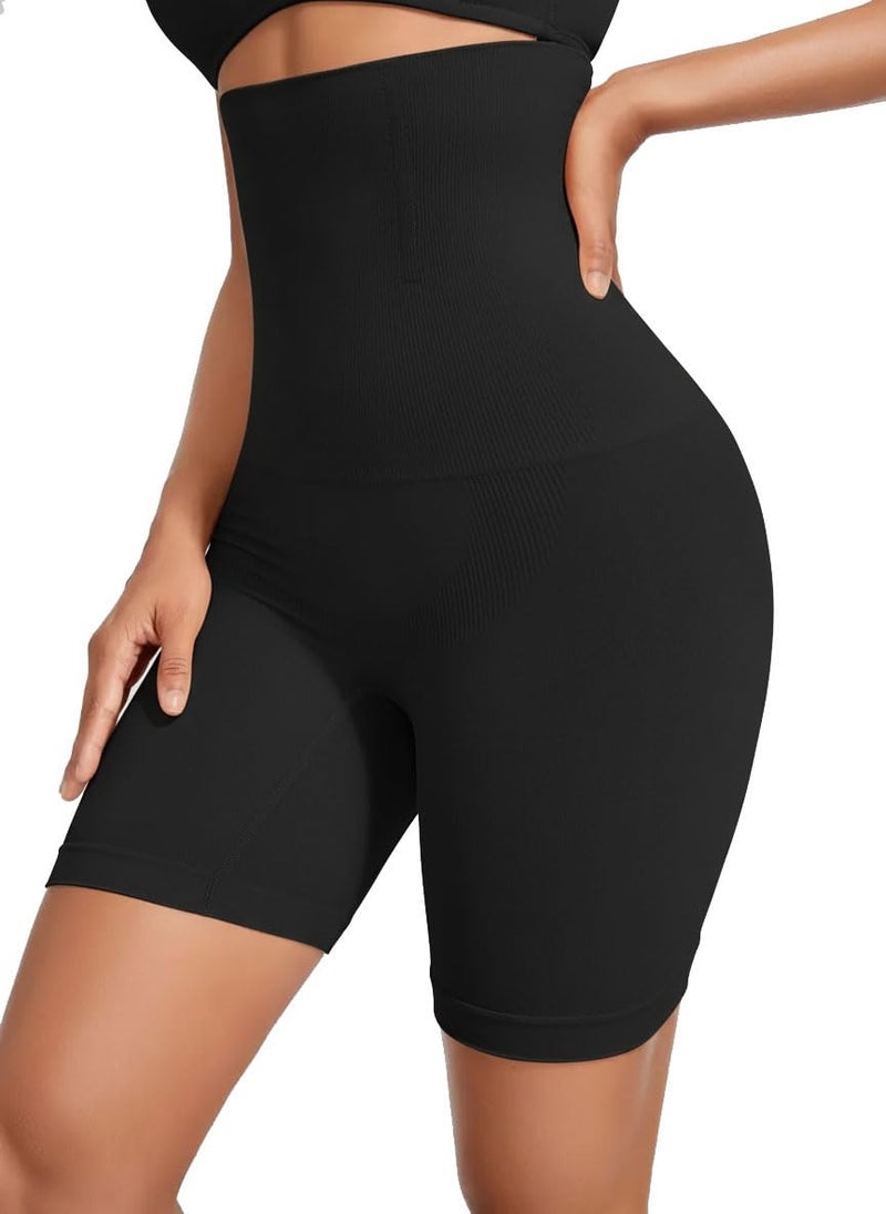 HSR High-Waist Tummy Control Shaping Shorts for Women - Breathable, Butt Lifting & Slimming Body Shaper, Nylon/Spandex Blend, Perfect Body Contour, Waist Shapewear (Fits Waist : 30 to 39 Inch) Black - Image 1